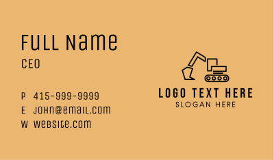 Construction Crane Vehicle Business Card Image Preview