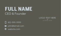 Classic Stripe Wordmark Business Card Image Preview