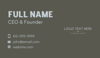 Classic Stripe Wordmark Business Card Design