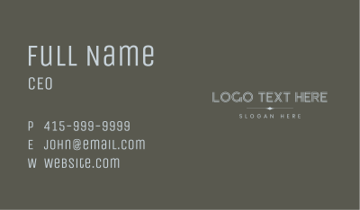 Classic Stripe Wordmark Business Card Image Preview