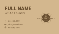 Circle Retro Beer Business Card Design