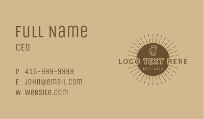 Circle Retro Beer Business Card Image Preview