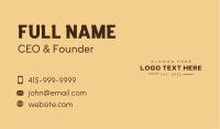 Classic Company Wordmark Business Card Design