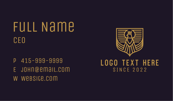 Military Eagle Security Business Card Design Image Preview