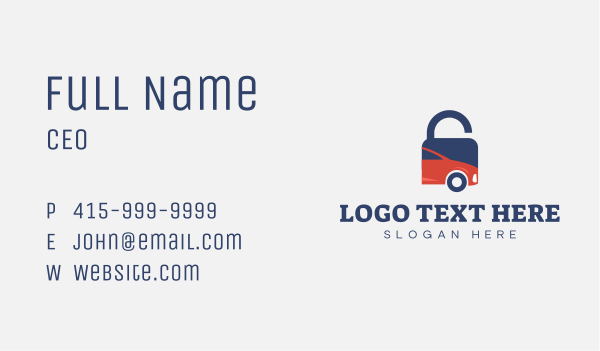 Car Lock Security Business Card Design Image Preview