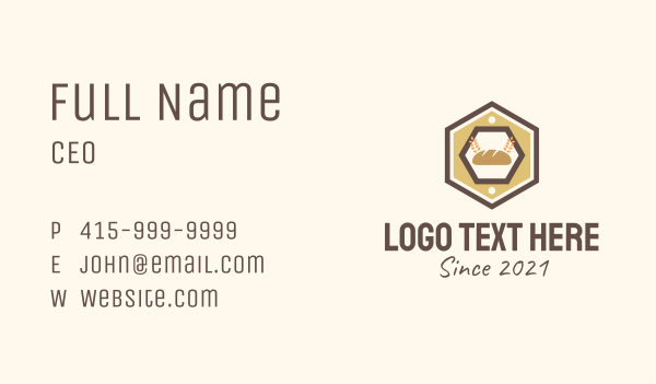 Hexagon Bakery Sign Business Card Design Image Preview