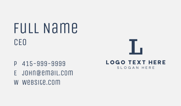 Generic Business Letter Business Card Design Image Preview