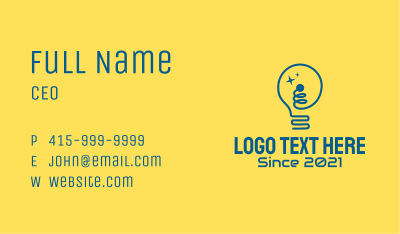Modern Light Bulb Business Card Image Preview