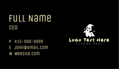 Ghost Happy Spooky  Business Card Image Preview