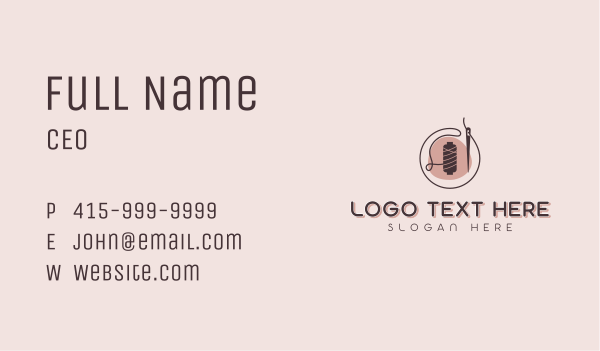 Needle Thread Fashion Sewing Business Card Design Image Preview