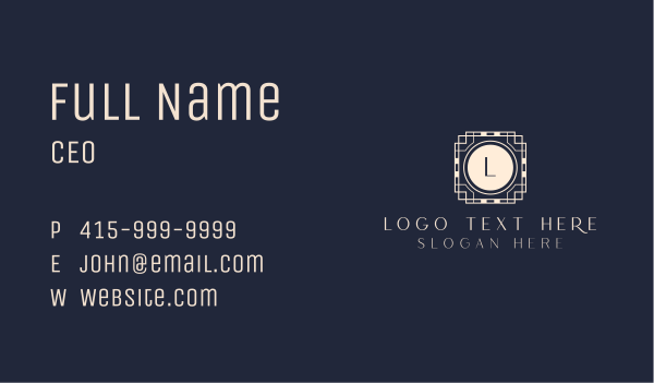 Geometric Luxury Lettermark  Business Card Design Image Preview