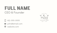 Whimsical Moon Leaf Wordmark Business Card Image Preview