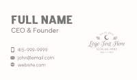 Whimsical Moon Leaf Wordmark Business Card Preview