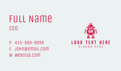 Toy Robot Educational Business Card Image Preview