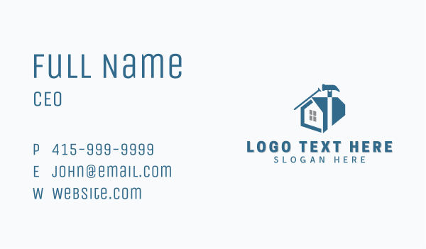 Hammer Renovation Repair Business Card Design Image Preview