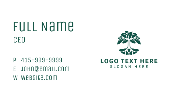 Organic Tree Planting Business Card Design Image Preview