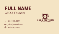 Castle Coffee Cup Lettermark Business Card Image Preview