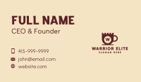 Castle Coffee Cup Lettermark Business Card Image Preview