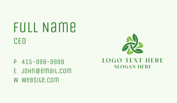 Organic Leaves Garden Business Card Design Image Preview