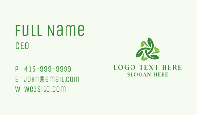 Organic Leaves Garden Business Card Image Preview