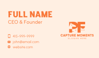 Animals Letter P & F Business Card Image Preview