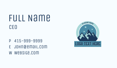 Peak Mountain Summit Business Card Image Preview