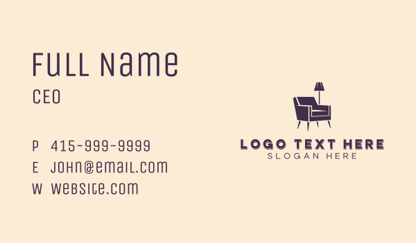 Chair Interior Furniture Business Card Design Image Preview