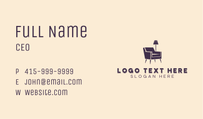 Chair Interior Furniture Business Card Image Preview