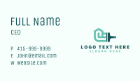 Green Home Paintbrush Business Card Image Preview