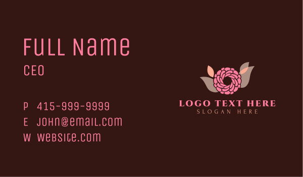 Beauty Rose Flower Business Card Design Image Preview