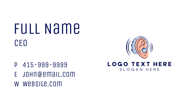 Hearing Aid Device Business Card Design Image Preview