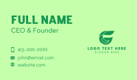 Environment Letter G Business Card Design