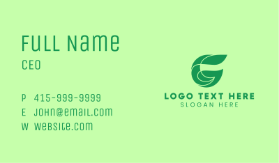 Environment Letter G Business Card Image Preview