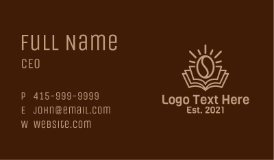 Coffee Library  Business Card