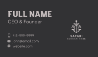 Gray Shield Legal Scale Business Card Design