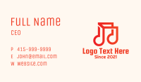 Geometric Musical Note Business Card Image Preview