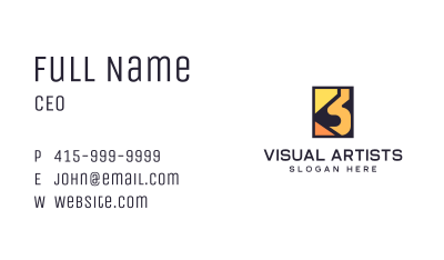  Modern Art Shape Business Card Image Preview