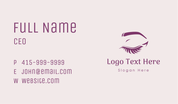 Pretty Eyelashes Salon Business Card Design Image Preview