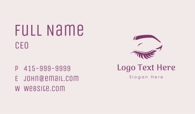 Pretty Eyelashes Salon Business Card Image Preview
