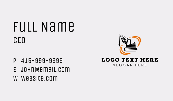 Industrial Construction Crane Business Card Design Image Preview