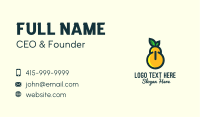 Pear Fruit Power Button Business Card Design