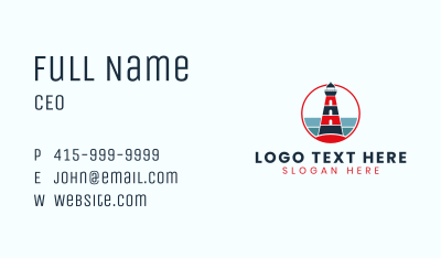 Lighthouse Coast Tower Business Card Image Preview