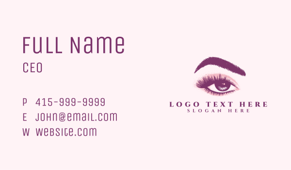 Cosmetic Eye Lashes Eyebrow Business Card Design Image Preview