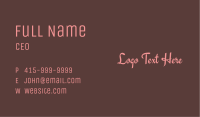 Pink Cursive Wordmark boutique Business Card Image Preview