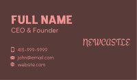 Pink Cursive Wordmark boutique Business Card Image Preview