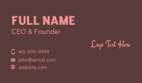 Pink Cursive Wordmark boutique Business Card Design