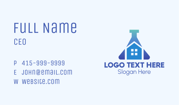 Blue Home Laboratory Business Card Design Image Preview