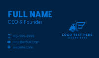 Wings Truck Delivery Business Card Preview