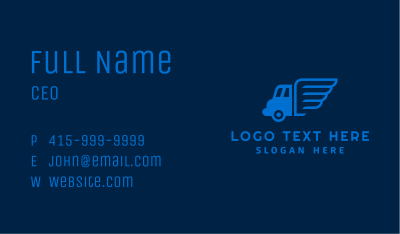 Wings Truck Delivery Business Card Image Preview