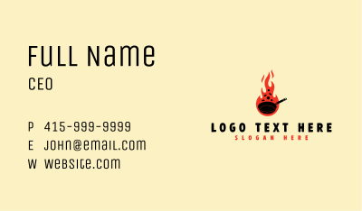 Culinary Fire Pan Business Card Image Preview